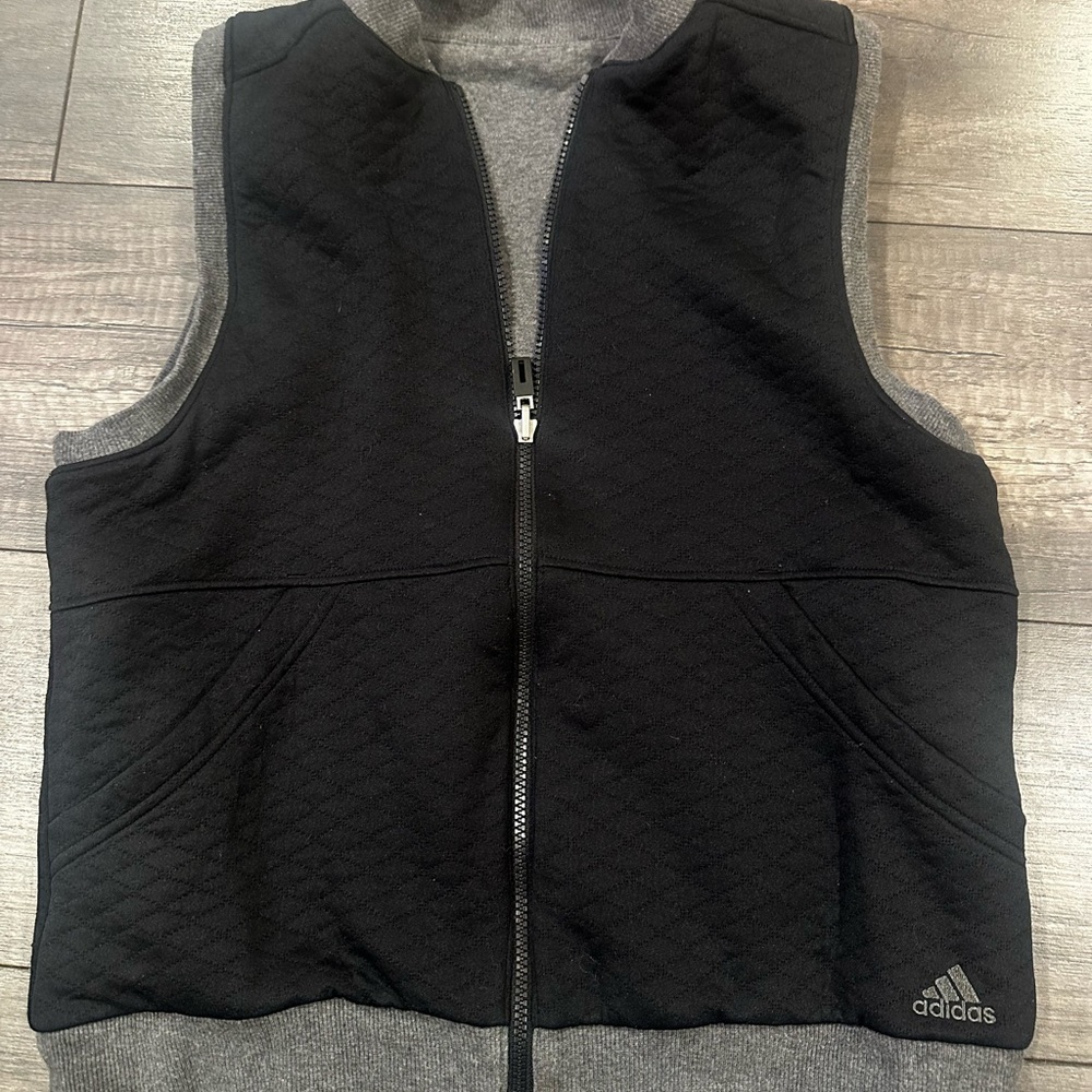 Adidas reversible Black grey Textured Knitwear small